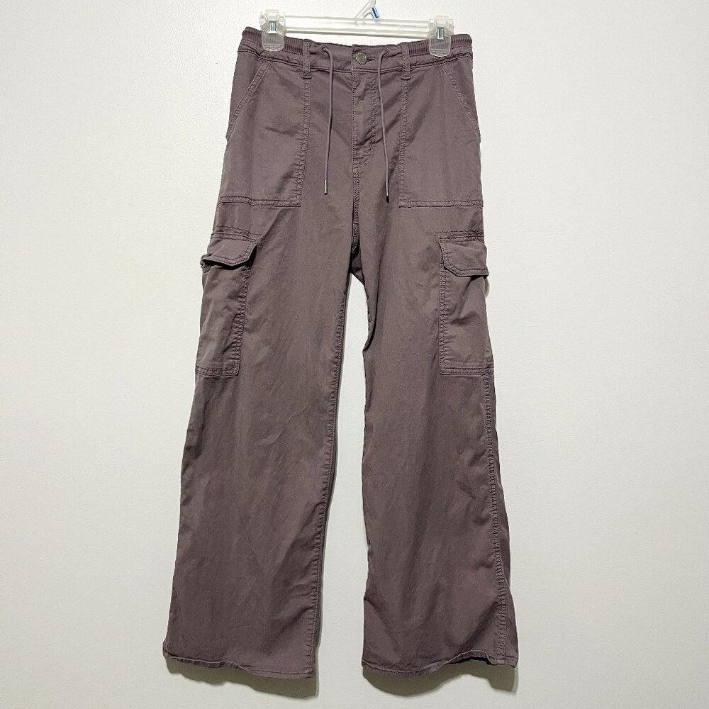 So Juniors Wide Leg Cargo Pants M Purple Soft Grunge Skater Streetwear Y2K Indie